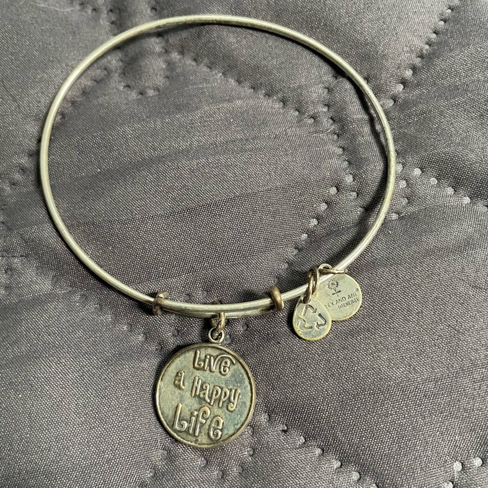 Alex and Ani Live a happy life bracelet